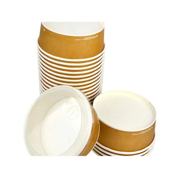 Coppa bianca all’interno e marrone all’esterno